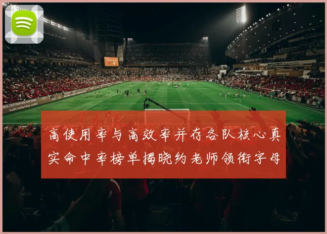 高使用率与高效率并存各队核心真实命中率榜单揭晓约老师领衔字母紧随其后